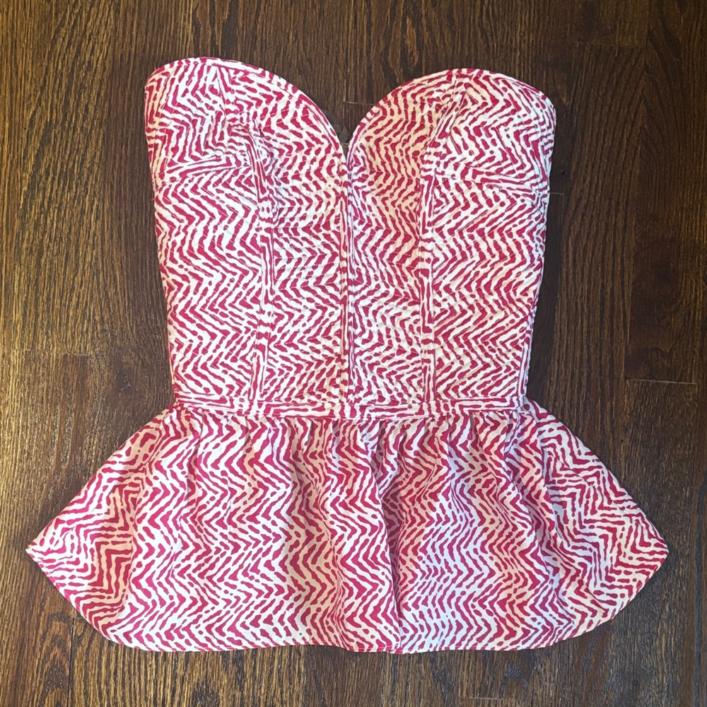 Devlin size small strapless peplum top. Worn once!
